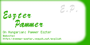 eszter pammer business card